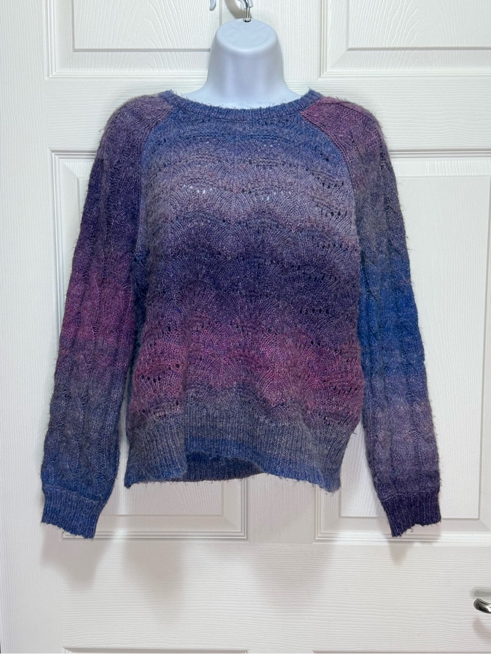 Knox Rose Ombre Purple Crewneck Sweater